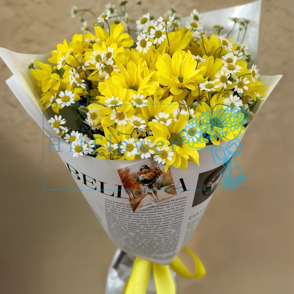 Букет цветов из: Хризантемы
